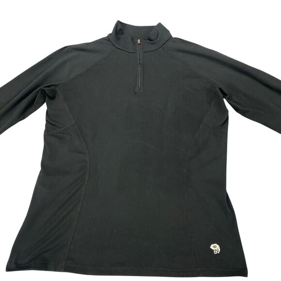 Mountain Hardwear Shirt M Black 1/4 Zip Pullover Long Sleeve Top Womens - Picture 6 of 12